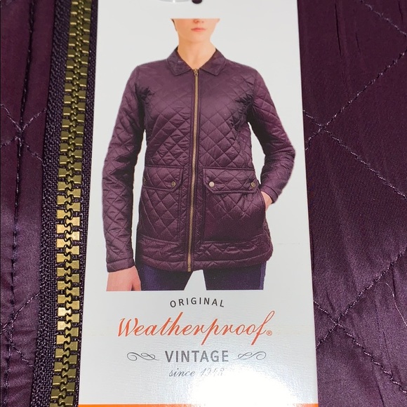 Weatherproof Vintage Ladies' Quilted Jacket, Plum - Picture 8 of 16
